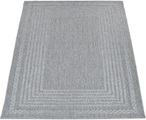 PACO HOME, Paco Home Teppich »Liege 390«, rechteckig, 4 mm Höhe, Flachgewebe, melierte Sisal Optik, mit Bordüre, In- und Outdoor geeignet, Wohnzimmer