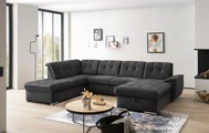 exxpo - sofa fashion Wohnlandschaft, (4 St.), 6x Kopfteilverstellung, Wahlweise mit Bettfunktion und Bettkasten