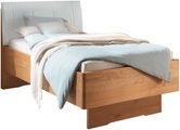 WIEMANN Holzbett »Cardiff, Bettgestell, Bettrahmen, teilmassiv, mit Polsterkopfteil« Belastbarkeit 110/220 Kg, 4-fache höhenverstellbar, MADE IN GERMANY, Fussteil aus Massivholz, verschiedene Grössen
