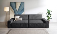HOME AFFAIRE, Home affaire Big-Sofa »NEU: SHERWOOD XXL, Big-Sofa (316cm), extra tiefe Sitzfläche 95 cm« bequemer Sitzkomfort, Cord u. Leinenoptik, Kedernaht