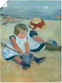 Artland Wandbild »Spielende Kinder am Strand. 1884«, Bilder von Kindern, (1 St.), in vielen Grössen & Produktarten - Alubild / Outdoorbild für den Aussenbereich, Leinwandbild, Poster, Wandaufkleber / Wandtattoo auch für Badezimmer geeignet