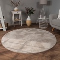 Paco Home Teppich »Soft 380«, rund, 22 mm Höhe, Kuschelteppich - besonders weich, Uni-Farben, ideal im Wohnzimmer & Schlafzimmer