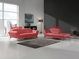 Egoitaliano Polstergarnitur »Sueli«, (Set), bestehend aus Sofa und Recamiere, Kopfteilverstellung, Bezug Leder