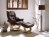 Mca furniture, MCA furniture Relaxsessel »Calgary«, Fernsehsessel XXL 360°drehbar inkl. Hocker mit Lederbezug, belastbar bis 180 kg