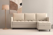 Dorel Home Ecksofa »LINDHUS, L-Form, verschiedene Stellvarianten, Schlaf-Liege«, Modulsofa, Recamiere, grosser Bettkasten, Cord, Chenille
