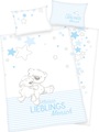 babybest® Bettwäsche Kleiner Lieblingsmensch GOTS blau 100 x 135 cm