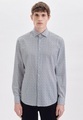 Casual Hemd Regular Fit Langarm Druck Herren Grün XXXL