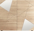 LC Highboard »Vittoria Highboard«, Breite 121 cm, Front mit Siebdruck und Spiegel