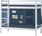 Hoppekids, Hoppekids Etagenbett, Liegefläche 70x160 cm, Kiefer weiss lackiert,mit Textilset und wahlweise mit Matratze