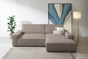 Home affaire Ecksofa »NEU: SHERWOOD XXL 284, Big-Sofa L-Form, tiefe Sitzfläche 95 cm, Cord«, Recamiere rechts/links, als Schlafsofa stellbar, Cord u. Leinenoptik
