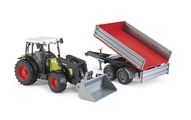 Bruder Claas Nectis 267F + Frontlader + Anhänger