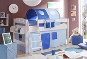 Ticaa Einzel-/Hochbett »Kenny« mit Rolllattenrost und Textil-Set