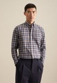 seidensticker Flanellhemd »Slim«, Slim Langarm Button-Down-Kragen Karo