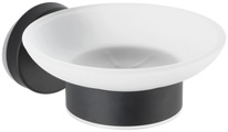Wenko, Wenko - Seifenablage Bosio Black matt, Edelstahl rostfrei