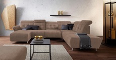 Places of Style Wohnlandschaft »Manhattan«, 2 Sitze mit elektrischer Relaxfunktion, verstellbare Armlehnen