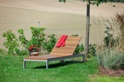 MERXX Gartenliege »Naxos«, Eukalyptus/Textil, verstellbar, grau