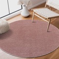 Carpet City Teppich »Fancy«, rund, 12 mm Höhe, Kurzflor, Einfarbig, 3D-Optik, Wohnzimmer