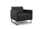 machalke® Sessel »single«, Ledersessel mit Metallkufen