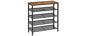 VASAGLE Schuhregal »75 x 30 x 93 cm, Braun/Schwarz«
