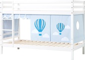 Hoppekids Etagenbett, Liegefläche 90x200 cm, mit Textilset und wahlweise mit Matratze