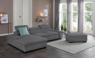 Home affaire Ecksofa »Alberto«, inklusive Kopfteilverstellung, mit Recamierenabschluss