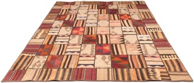 MorgenLand, morgenland Teppich »Patchwork - 300 x 200 cm - mehrfarbig«, rechteckig, 7 mm Höhe, Wohnzimmer, Einzelstück