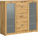 INOSIGN, INOSIGN Highboard »Onex, Breite 135 cm, mit Glastür, vielseitig einsetzbar«, in verschiedenen Farben, Kommode, Schrank, Anrichte