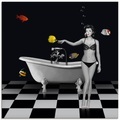 Artland Glasbild »Ein Badezimmer für Fische«