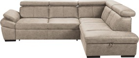 exxpo - sofa fashion Ecksofa, inklusive Kopfteil- und Armteilverstellung, wahlweise mit Bettfunktion und Bettkasten