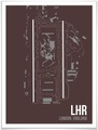 Wall-Art Poster »Wandbild LHR Grundriss London«, Grundriss, (1 St.), Poster, Wandbild, Bild, Wandposter