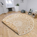 freundin Home Collection Teppich »Lilja«, rund, In-und Outdoor geeignet, Mandala, Pflegeleicht, Flachgewebe, Wendbar