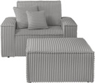 ANDAS, andas Loveseat »Finnley«, (2 St.), Loveseat und Hocker im Set, passend zur Polster-Serie Finnley