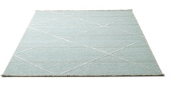 Sansibar Teppich »Braderup«, rechteckig, 2 mm Höhe, Flachgewebe, modernes Scandi Design, Motiv Rauten, mit Fransen, ideal im Wohnzimmer & Schlafzimmer