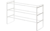 Schwarzes Schuhregal, ausziehbar, 3 Ebenen - L41-70 cm Schwarzes Schuhregal, ausziehbar, 3 Ebenen - L41-70 cm