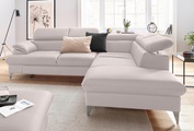 COTTA Ecksofa »Caluso«, inklusive Kopfteilverstellung, wahlweise mit Bettfunktion