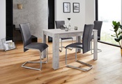 Homexperts Essgruppe »Nick2-Mulan«, (Set, 5 tlg.), mit 4 Stühlen, Tisch in Beton-Optik, Breite 120 cm