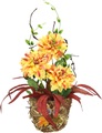 I.GE.A. Kunstblume »Dahlien-Arrangement in Pflanzschale Gesteck aus künstlichen Blumen«, Herbstgesteck Künstliche Dekorationen Herbst Blumendekoration