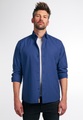 ETERNA LANGARM HEMD REGULAR FIT UPCYCLING SHIRT OXFORD BLAU KARIERT