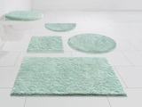 MY HOME, my home Badematte »Jos«, Höhe 22 mm, rutschhemmend beschichtet, fussbodenheizungsgeeignet-schnell trocknend, Badematten in Pastell-Farben, Badteppich als 3 teiliges Set erhältlich