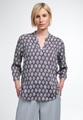 ETERNA DREIVIERTELARM BLUSE MODERN CLASSIC DUNKELBLAU BEDRUCKT