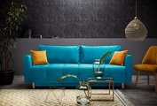 INOSIGN Schlafsofa »Nordic metallic«, mit Federkern und Metallbeinen, Steppung im Sitzbereich