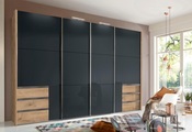 Fresh To Go Schwebetürenschrank »Level«, mit Glastüren und Synchronöffnung