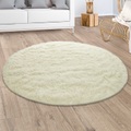 Paco Home Hochflor-Teppich »Silky 591«, rund, 33 mm Höhe, Uni Farben, besonders weich und kuschelig, ideal im Wohnzimmer & Schlafzimmer