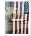 Wall-Art, Wall-Art Poster »Flagge Amerika Reflection USA«, Autos, (1 St.)