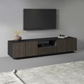 INOSIGN Lowboard »Vega,Lowboard,TV Board,TV Schrank,220 cm«, mit 4 Türen und 1 Schublade,Fronten mit Rillen-Optik