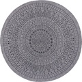 NORTHRUGS Teppich »Porto«, rund, 5 mm Höhe, In-und Outdoor geeignet, Wohnzimmer, Balkon, Terrasse, Garten, Robust, Pflegeleicht, Flachgewebe, Wendbar