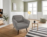 andas Sessel »Bille«, mit Naht im Rückenkissen und Eiche-Beinen, Design by Morten Georgsen