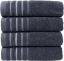Home affaire Handtuch Set »Safien mit Streifenbordüre«, Set, 4 tlg., Frottier, Handtuch oder Badetuch Set, Premium 550gr/m², Bio-Baumwolle
