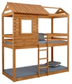 Lüttenhütt Kinderbett »Lolitte«, aus schönem massivem Kiefernholz, Etagenbett, inklusive praktischer massiver Holzleiter, in verschiedenen Farbvarianten enthältlich, Liefefläche 90x200 cm