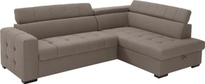 exxpo - sofa fashion Ecksofa, Steppung im Sitzbereich, Wahlweise mit Bettfunktion und Bettkasten, inklusive 3 verstellbaren Kopfstützen